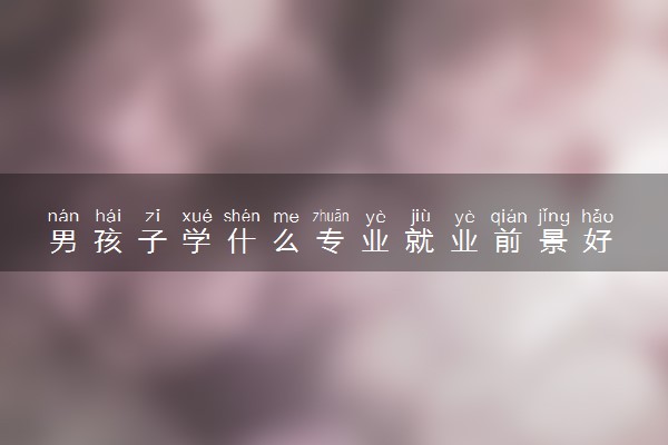 男孩子学什么专业就业前景好 2024好就业的专业
