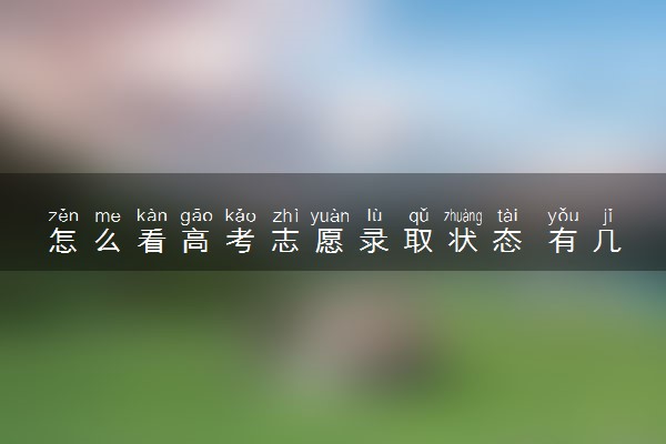 怎么看高考志愿录取状态 有几种状态