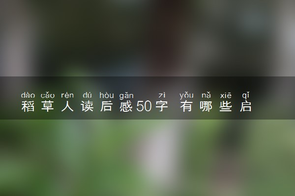 稻草人读后感50字 有哪些启发