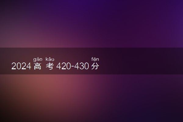 2024高考420-430分能上的二本大学 可以报考的好院校