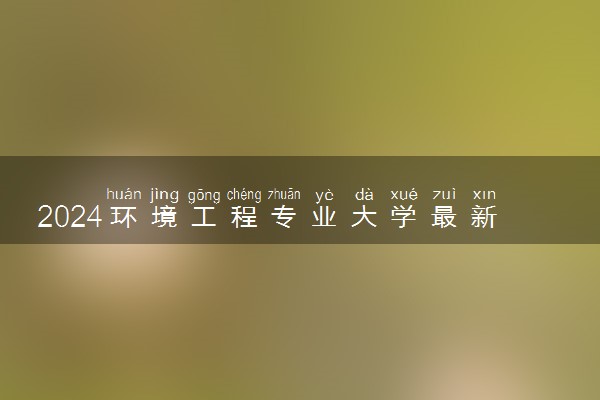 2024环境工程专业大学最新排名 最好的50所大学排行榜