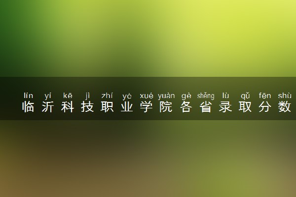 临沂科技职业学院各省录取分数线及位次 投档最低分是多少(2024年高考参考)