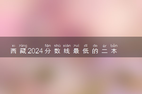 西藏2024分数线最低的二本大学 容易捡漏的二本院校推荐