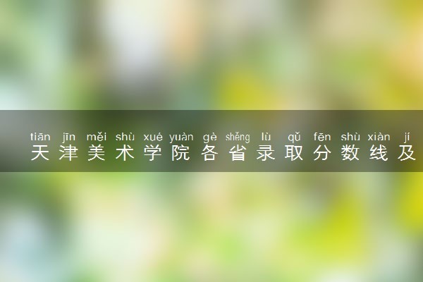 天津美术学院各省录取分数线及位次 投档最低分是多少(2024年高考参考)