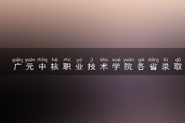 广元中核职业技术学院各省录取分数线及位次 投档最低分是多少(2024年高考参考)
