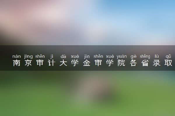 南京审计大学金审学院各省录取分数线及位次 投档最低分是多少(2024年高考参考)