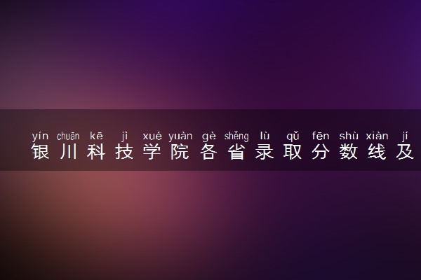 银川科技学院各省录取分数线及位次 投档最低分是多少(2024年高考参考)