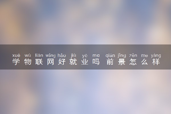 学物联网好就业吗 前景怎么样