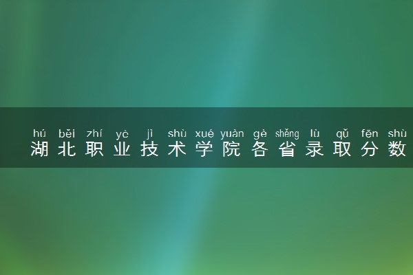 湖北职业技术学院各省录取分数线及位次 投档最低分是多少(2024年高考参考)