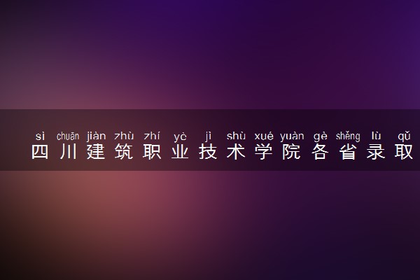 四川建筑职业技术学院各省录取分数线及位次 投档最低分是多少(2024年高考参考)