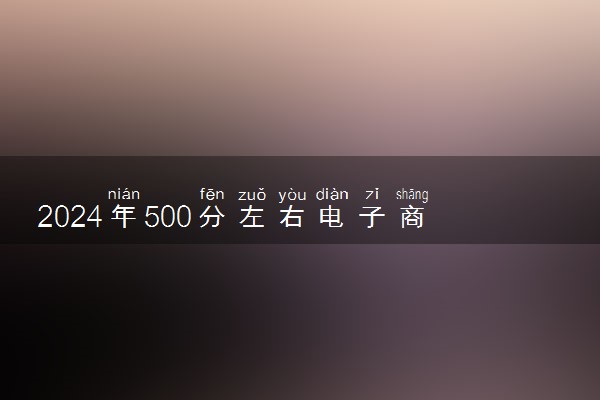 2024年500分左右电子商务专业大学 可以报哪些院校