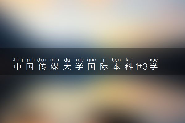 中国传媒大学国际本科1+3学历是什么 国外认可吗