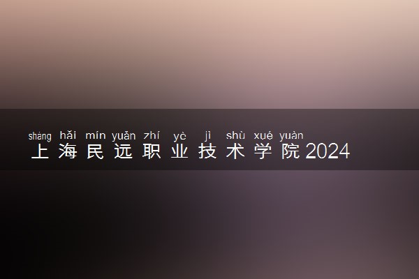 上海民远职业技术学院2024年录取分数线 各专业录取最低分及位次