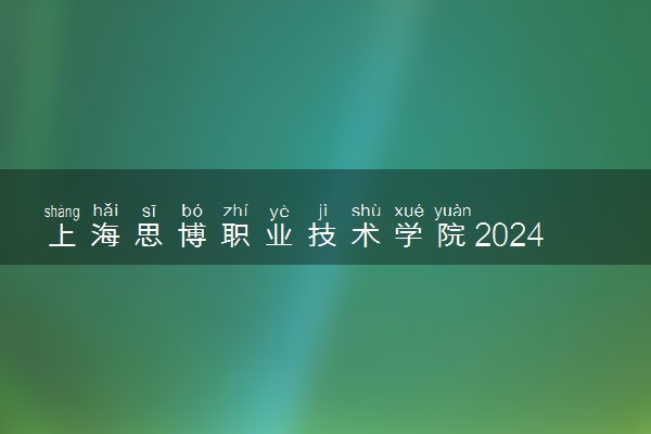 上海思博职业技术学院2024年录取分数线 各专业录取最低分及位次