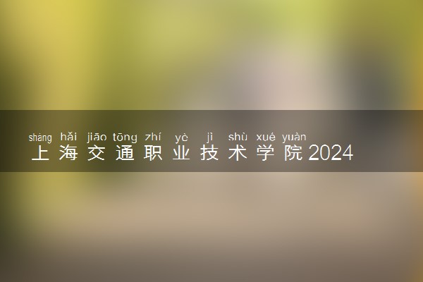 上海交通职业技术学院2024年录取分数线 各专业录取最低分及位次