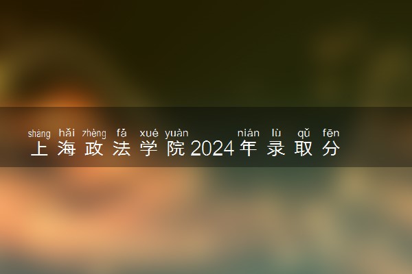 上海政法学院2024年录取分数线 各专业录取最低分及位次