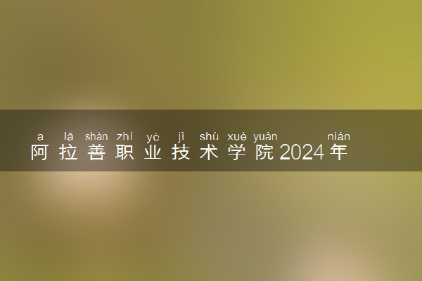 阿拉善职业技术学院2024年录取分数线 各专业录取最低分及位次