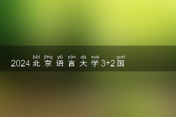 2024北京语言大学3+2国际本科学费多少钱 有奖学金吗