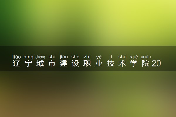 辽宁城市建设职业技术学院2024年录取分数线 各专业录取最低分及位次