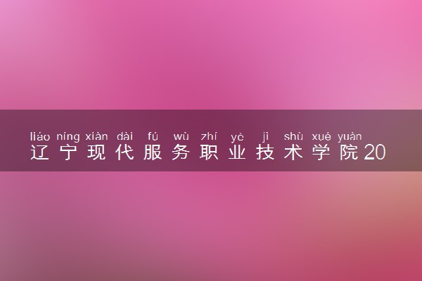 辽宁现代服务职业技术学院2024年录取分数线 各专业录取最低分及位次