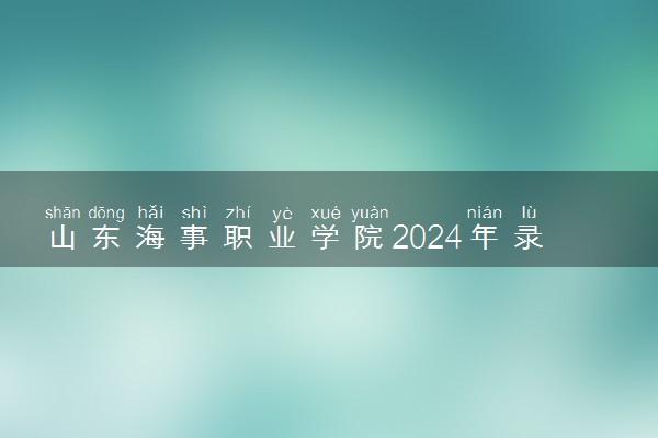 山东海事职业学院2024年录取分数线 各专业录取最低分及位次