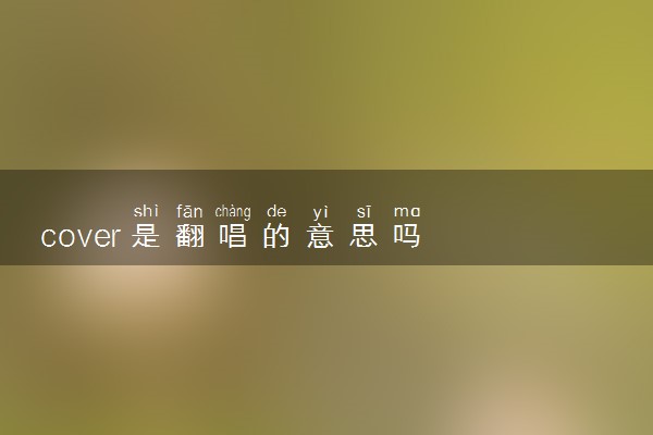 cover是翻唱的意思吗