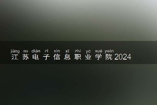 江苏电子信息职业学院2024年录取分数线 各专业录取最低分及位次