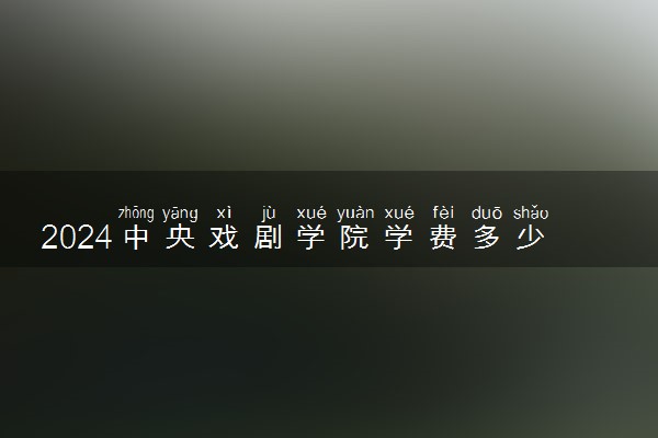 2024中央戏剧学院学费多少钱一年 各专业收费标准