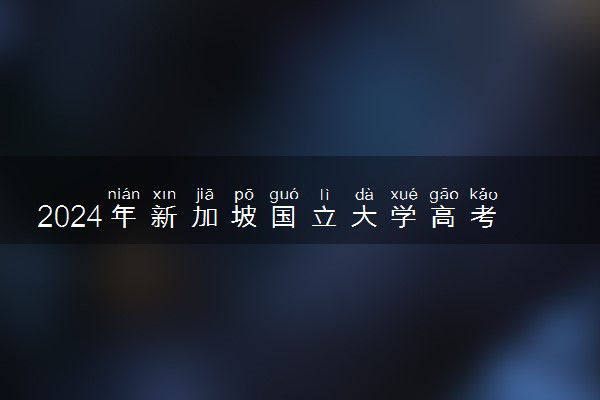 2024年新加坡国立大学高考成绩要求多少分