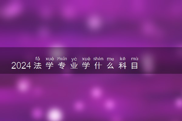 2024法学专业学什么科目 就业前景怎么样