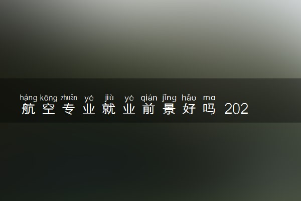 航空专业就业前景好吗 2024毕业生的就业方向有哪些