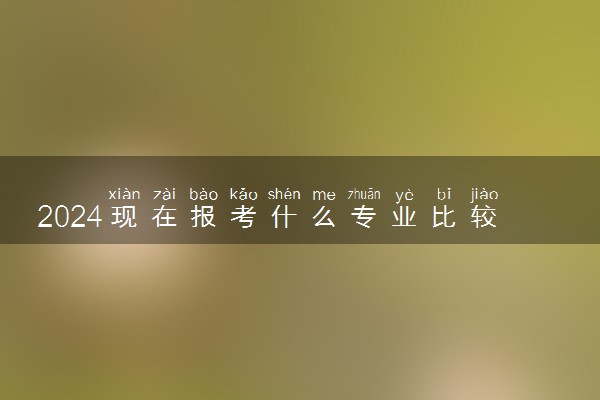 2024现在报考什么专业比较好 热门专业有哪些