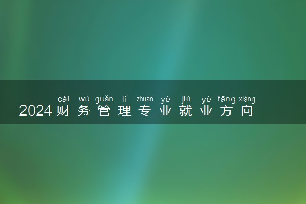 2024财务管理专业就业方向有哪些 可以从事什么工作