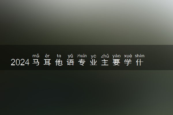 2024马耳他语专业主要学什么课程 就业前景及方向有哪些