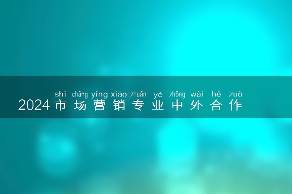 2024市场营销专业中外合作办学学校有哪些