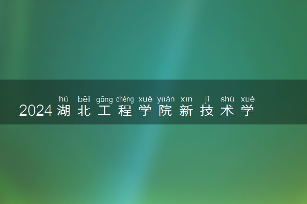 2024湖北工程学院新技术学院各专业录取分数线及位次 各省录取最低分是多少