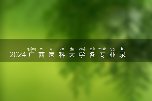 2024广西医科大学各专业录取分数线及位次 各省录取最低分是多少