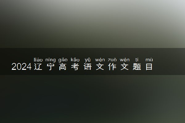 2024辽宁高考语文作文题目及试题解析