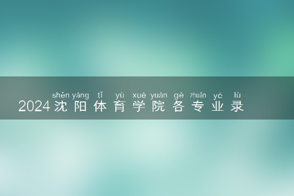 2024沈阳体育学院各专业录取分数线及位次 各省录取最低分是多少