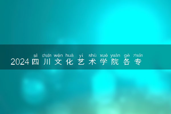 2024四川文化艺术学院各专业录取分数线及位次 各省录取最低分是多少