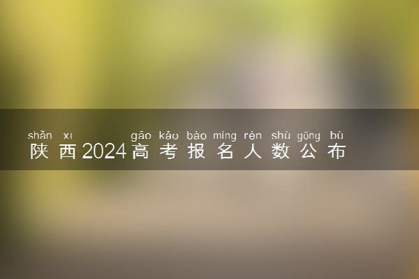 陕西2024高考报名人数公布 报考人数是多少