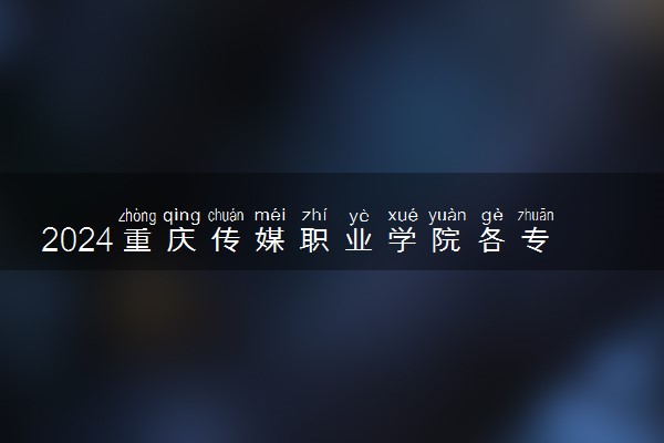 2024重庆传媒职业学院各专业录取分数线及位次 各省录取最低分是多少
