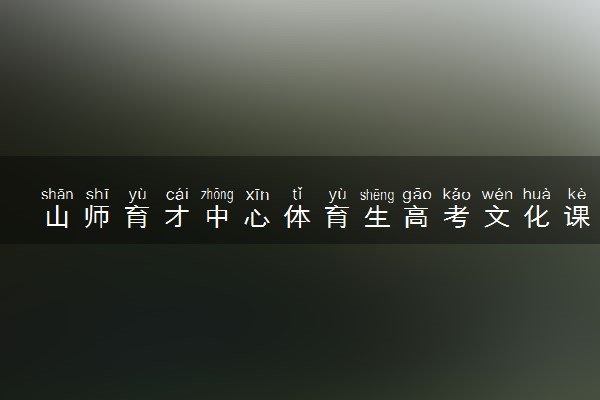 山师育才中心体育生高考文化课集训营