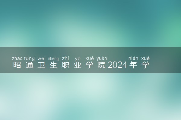 昭通卫生职业学院2024年学费多少钱 一年各专业收费标准