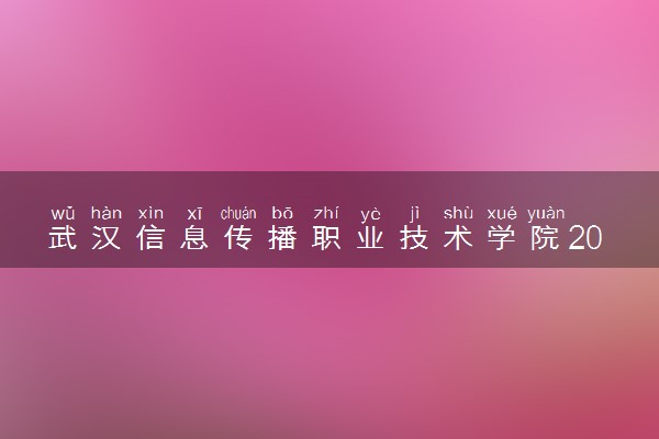 武汉信息传播职业技术学院2024年学费多少钱 一年各专业收费标准