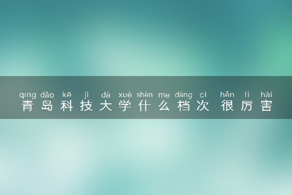 青岛科技大学什么档次 很厉害吗