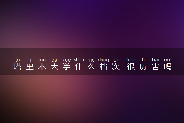 塔里木大学什么档次 很厉害吗