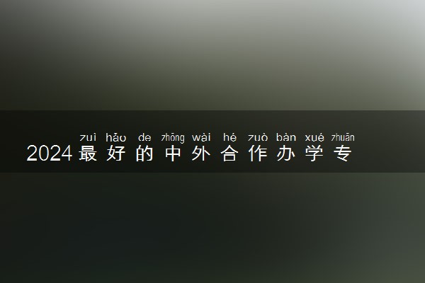 2024最好的中外合作办学专业是什么意思 和普通的有哪些区别