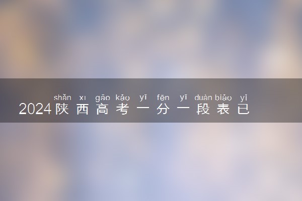 2024陕西高考一分一段表已公布 分数位次排名【理科+文科】
