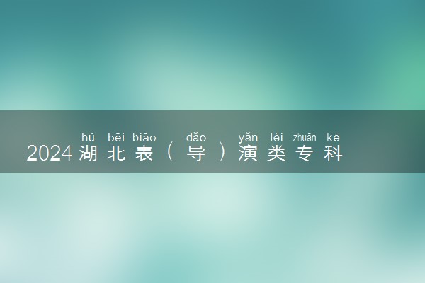 2024湖北表（导）演类专科综合一分一段表公布 最新成绩排名